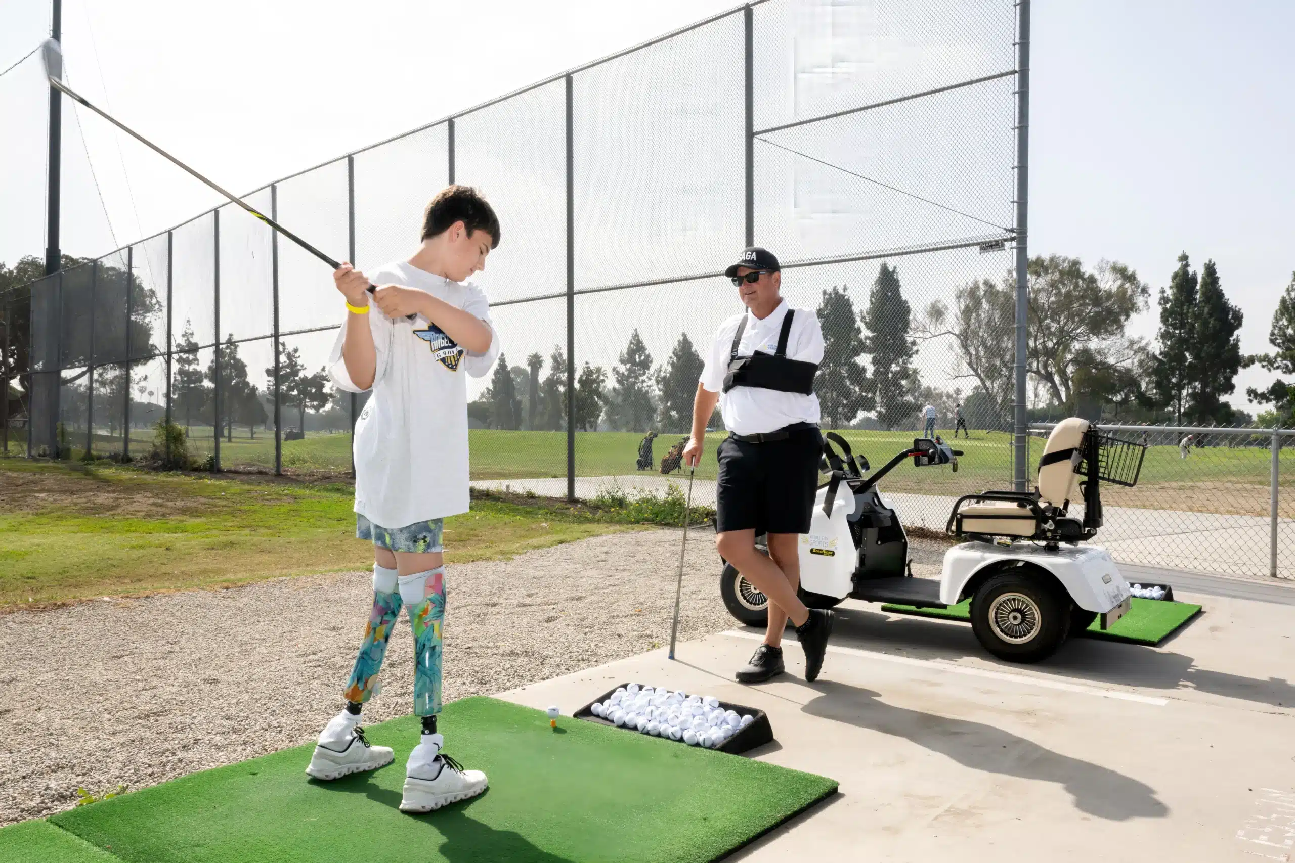 Young golfer at the 2025 Angel City Games and Adaptive Golf Movement